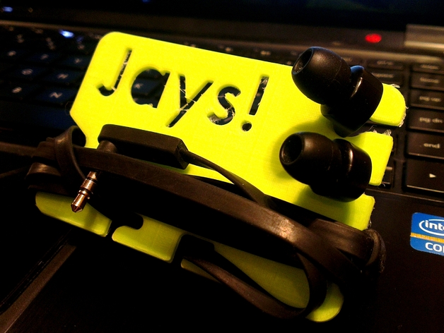 Earbud-Wrap holder (Buissnes card sized) for my Jays Earphones.
