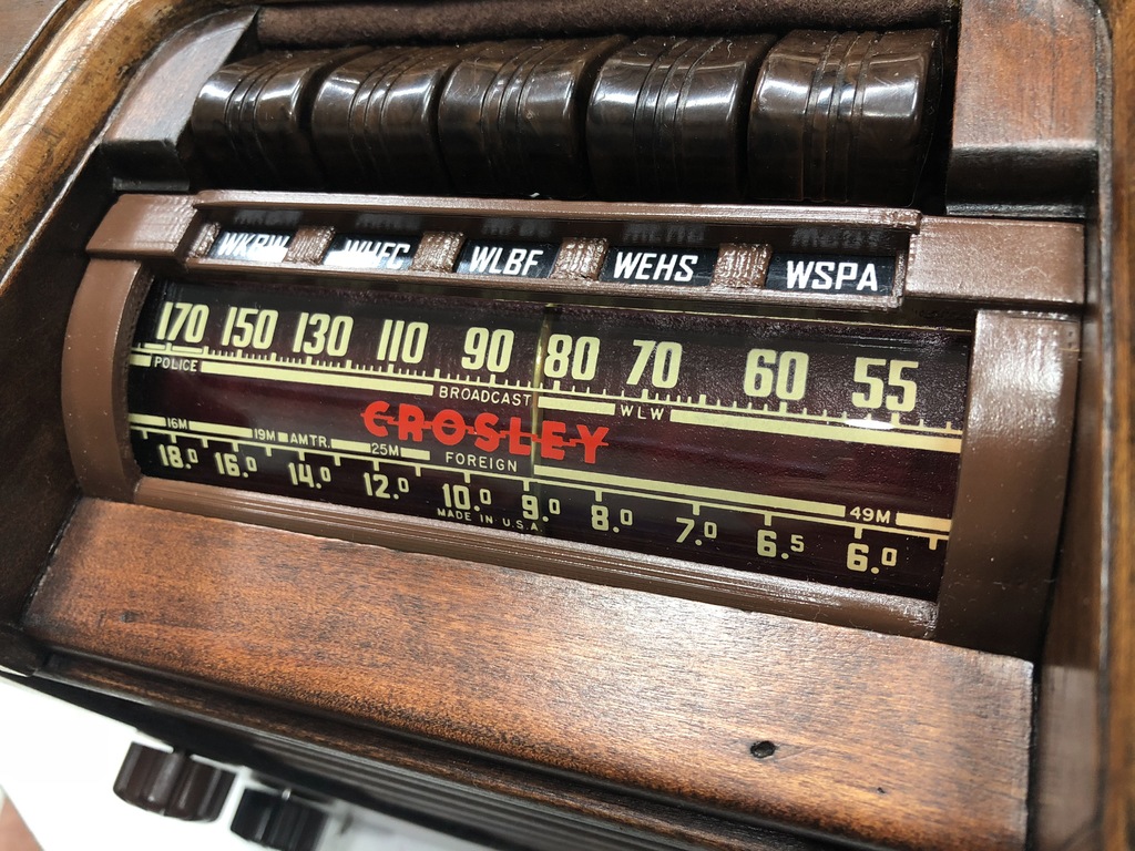 1937 Crosley AM Radio faceplate