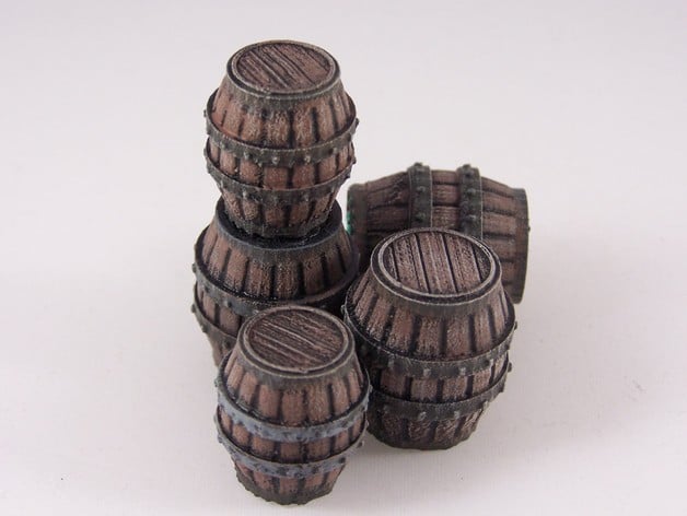 Delving Decor Medieval Barrels 28Mmheroic Scale