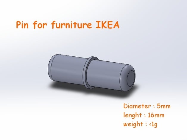 Pin for furniture IKEA (EN/FR)
