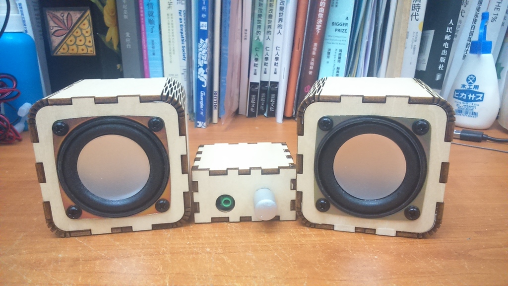 Laser Cut Wooden Speaker System