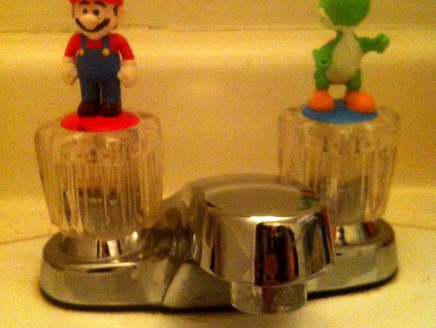 Mario & Yoshi Faucet Caps