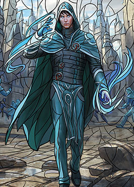 Jace, Wielder of Mysteries - stained glass - litho
