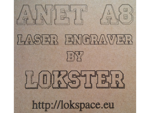 Anet A8 3D Printer Laser Engraver Mod