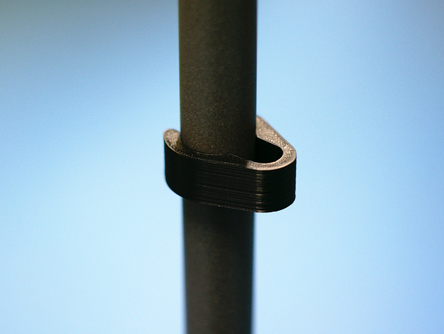 Mic stand cable clip - customizable
