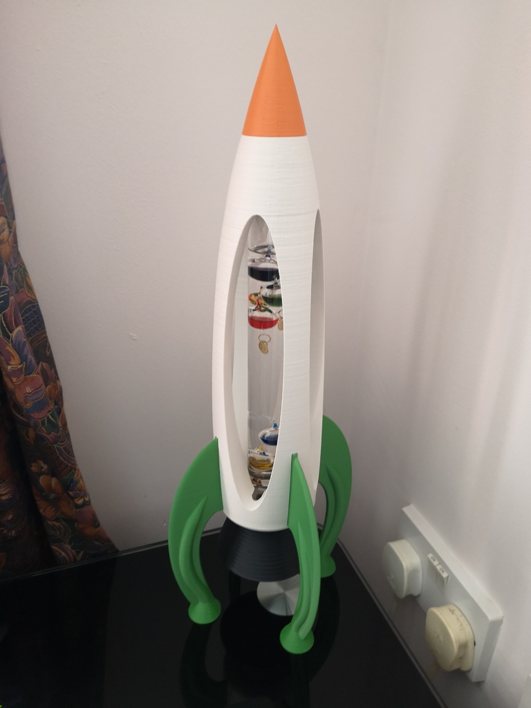 Galilao thermometor rocket light (Desk top lamp)