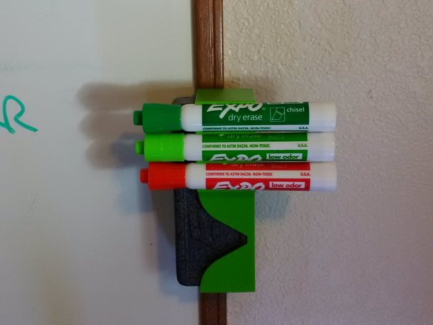 Eraser and 3 dry erase marker holder