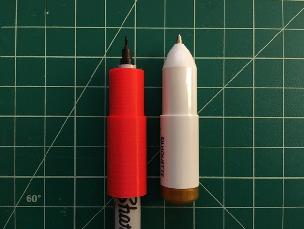 Customizable Silhouette Cameo pen adapter