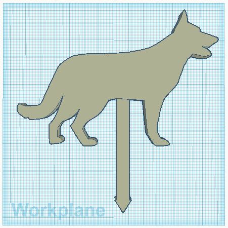 German Shepherd Dog (GSD) Pot/Garden sign