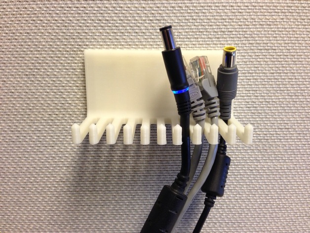 Cubicle Wall Cable Holder using T-Pins
