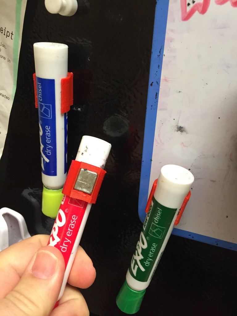 Dry Erase Marker Magnet Holder