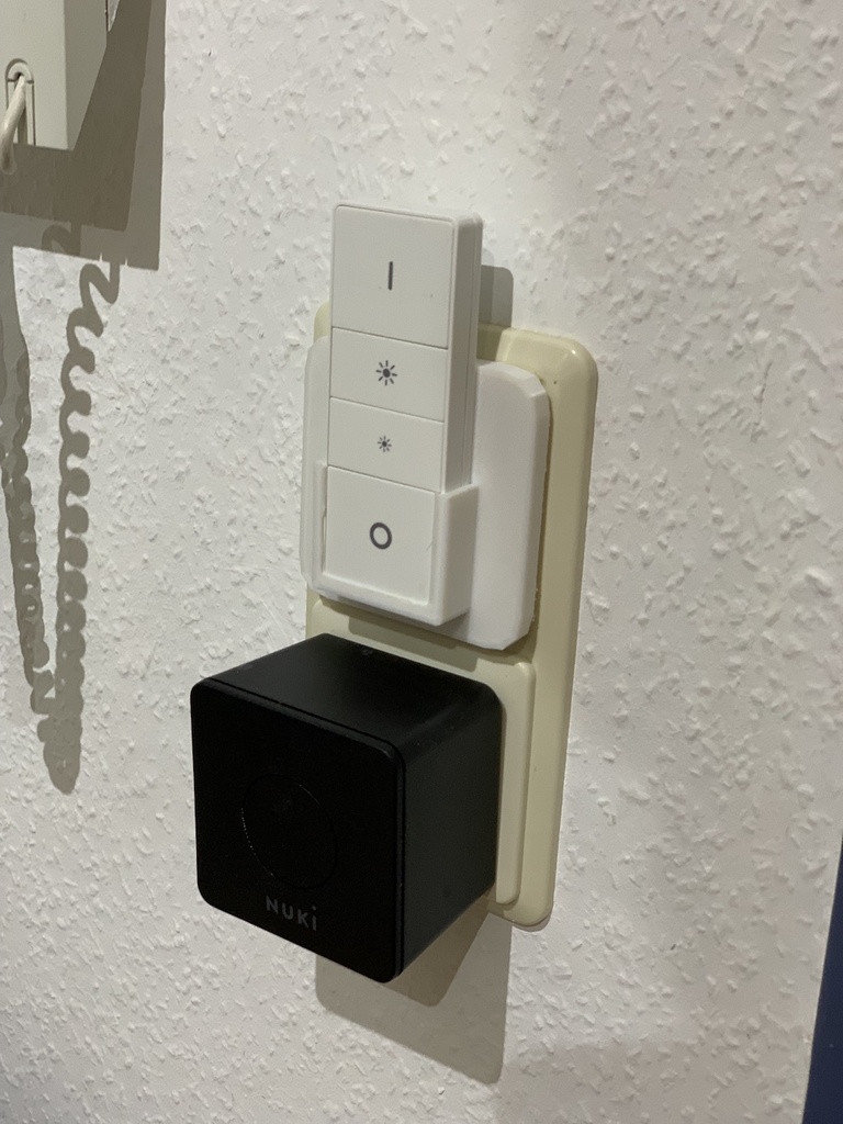 Light switch cover with philips hue dimmer mount