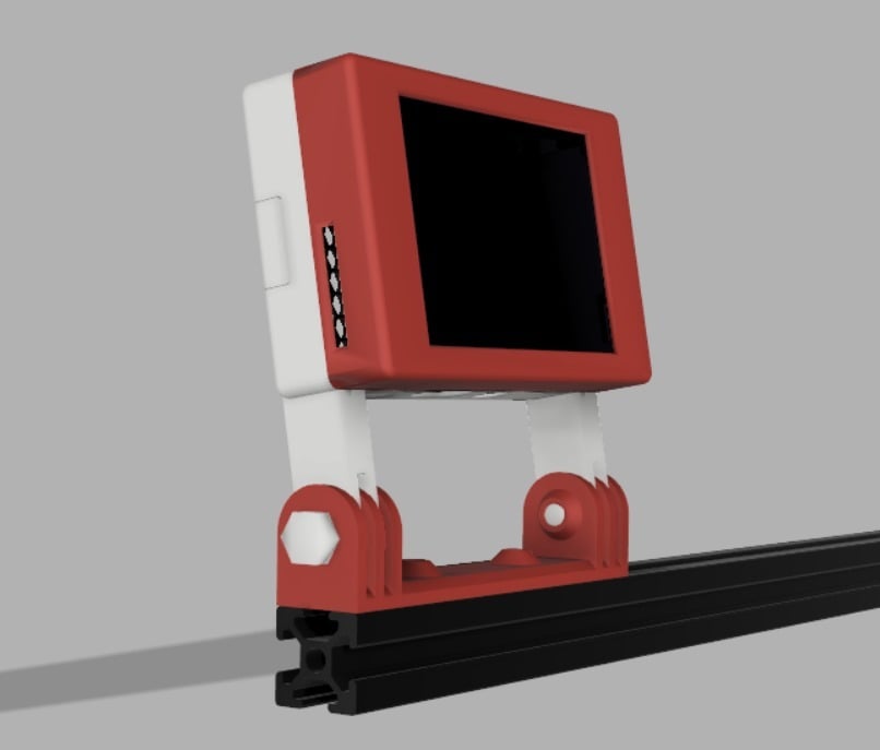 2020 RPi 3b 3.5" touchscreen mount for Octoprint-TFT/TouchUI/Repetier Server - fits Prusa Bear, Creality, Geeetech, Adimlab