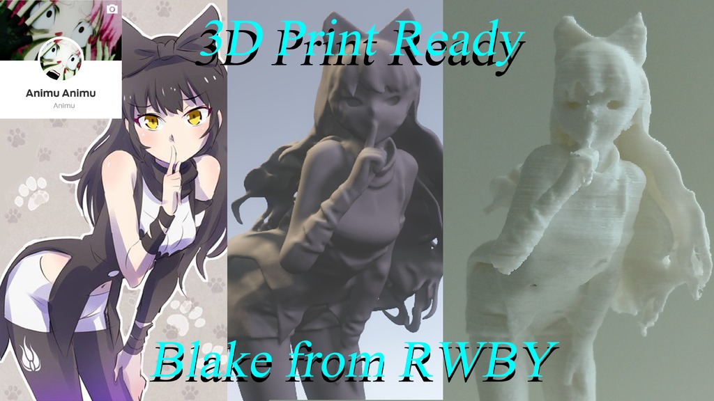 3D PRINT READY!! Blake Belladonna from RWBY