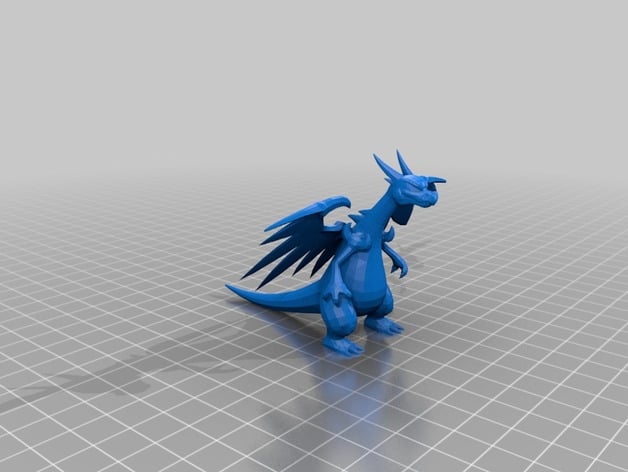 STL file Pokemon - Mega Charizard X 🐉・3D printer design to