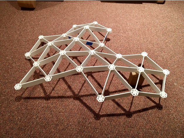 Model of a Plywood CNC'd Curved Space Frame