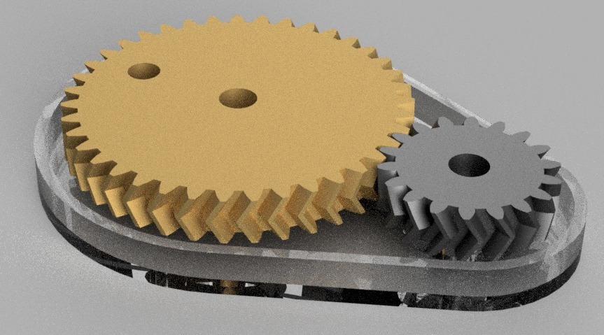 Double helical gear Toy