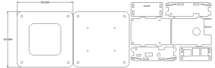 Raspberry Pi 2 or B+ slimline clip case with VESA