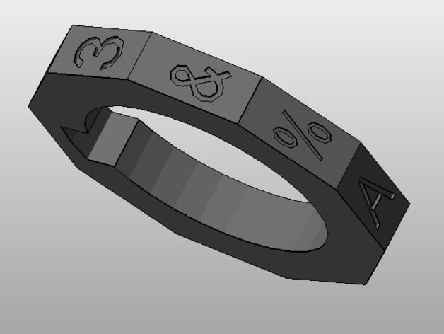 Customizable Ring for Flash Drive Cryptex