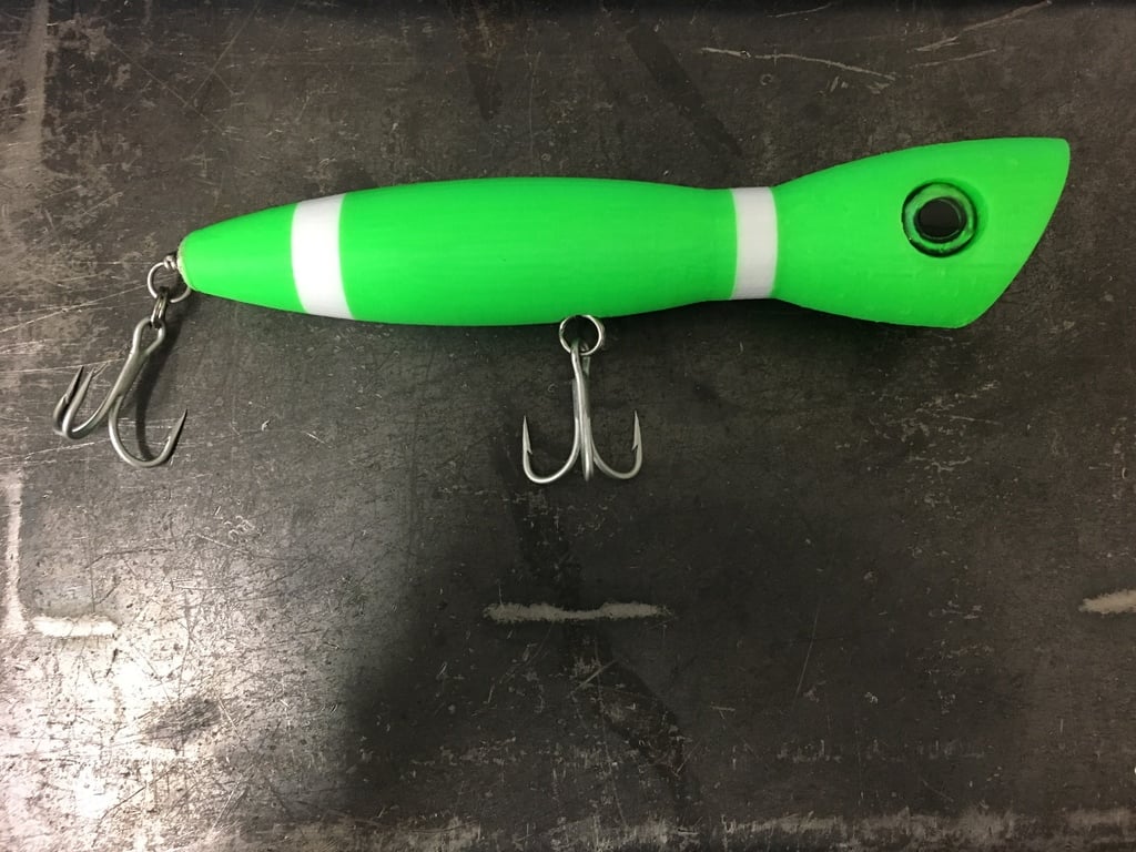 Popper lure with printing base