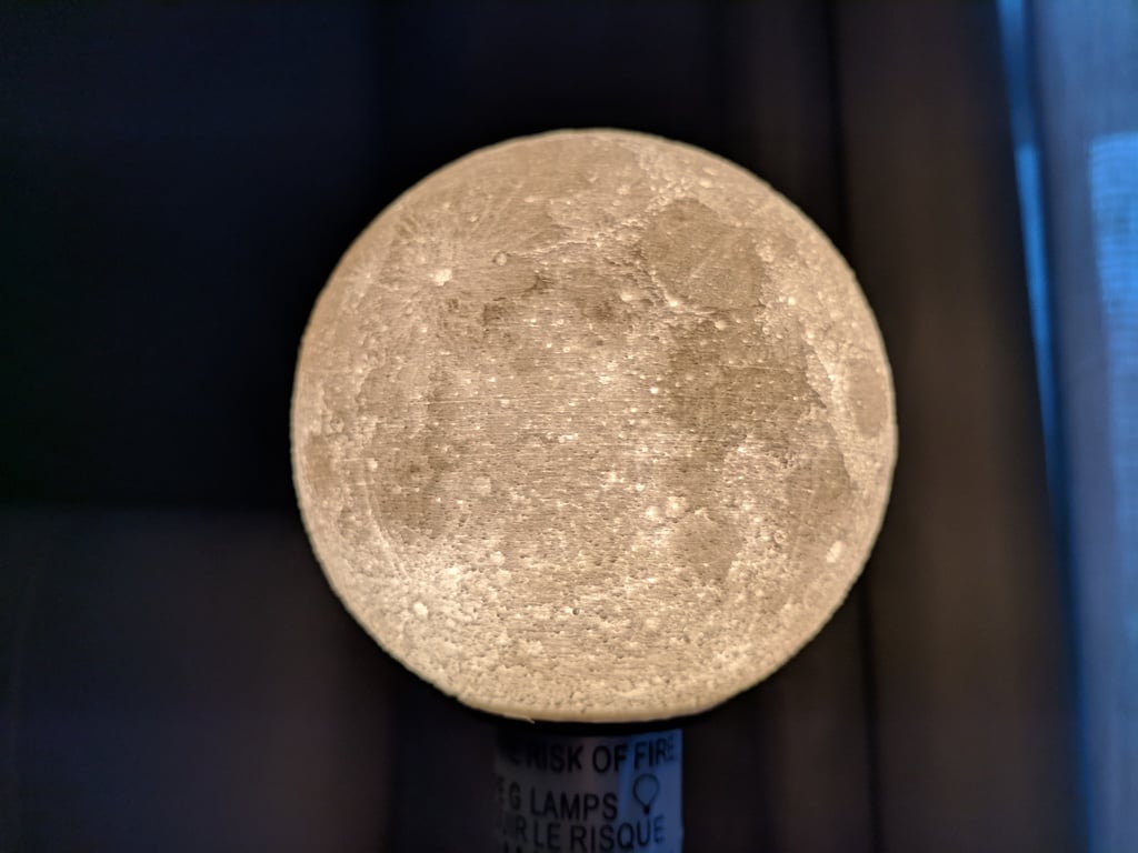 3.3-inch Moon Lamp for Small IKEA HEMMA Table Lamp 