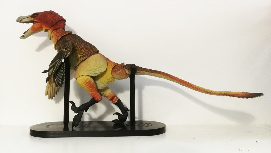 Alternative board with static rods for "Beasts of the Mesozoic: Raptor Series Action Figures"