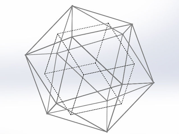 Icosahedron with Inscribed Cube - Model of Rudolf Laban's Space Harmony Theory