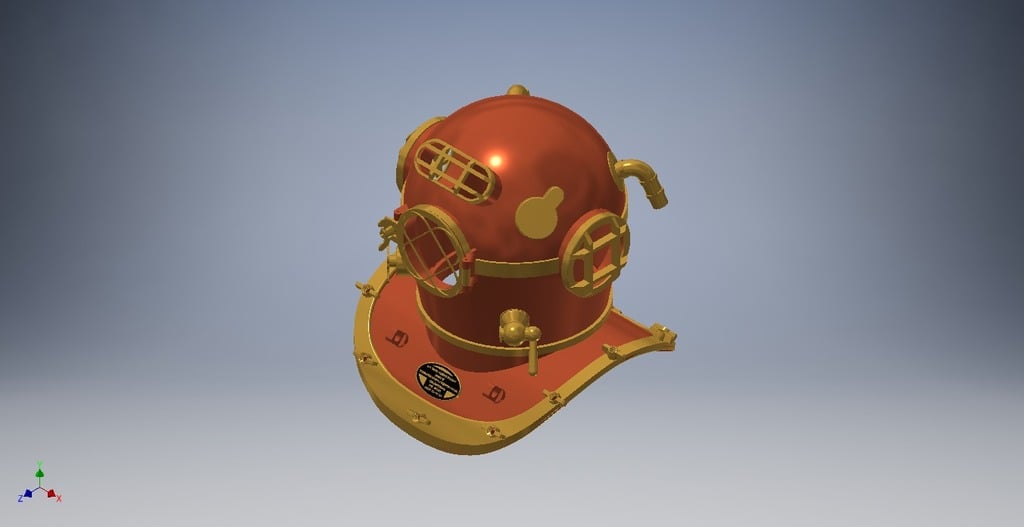 Mark V Dive Helmet (Fully Printable)