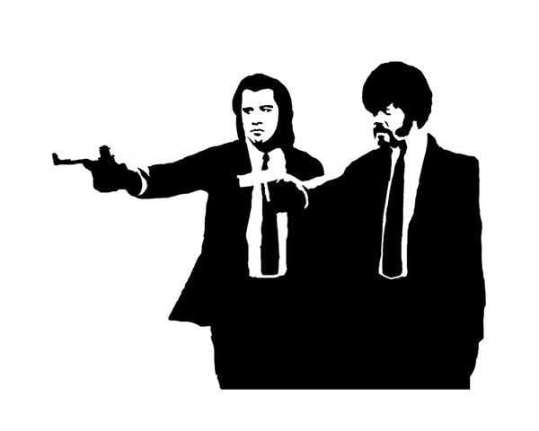 Pulp Fiction stencil