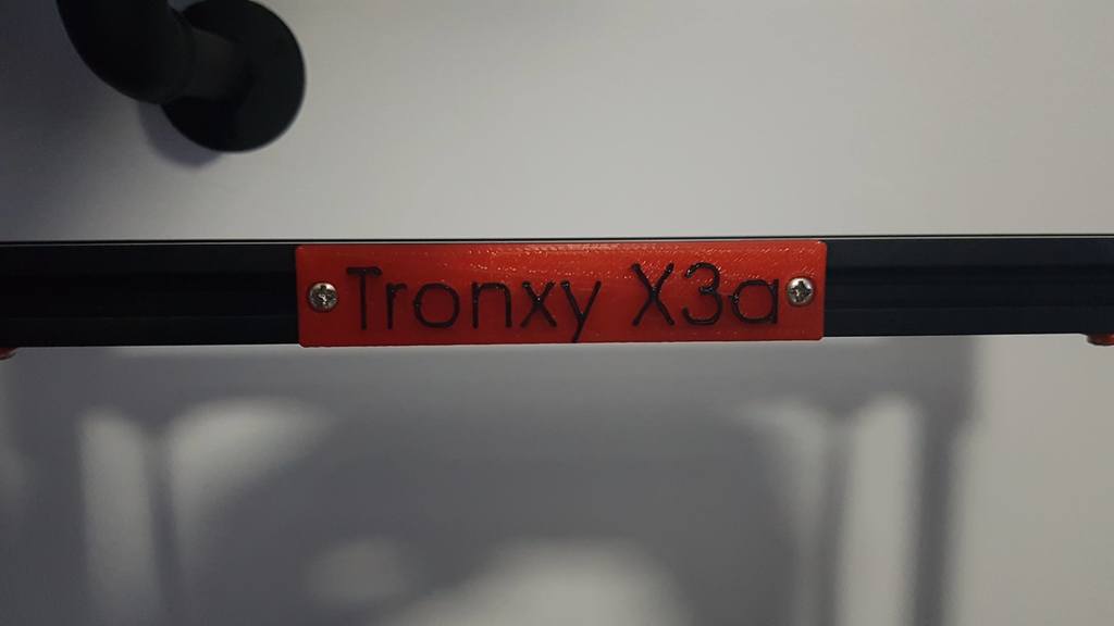 Tronxy X3a Name Plate