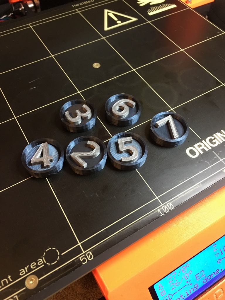 D&D Numbered Markers/Tokens