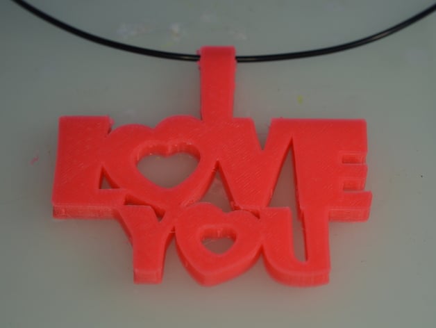 Special Valentine's Day I_Love_You Keychain Necklace