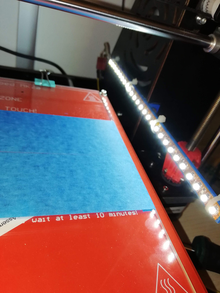 Led strip bed light for 3d printer (CTC i3)