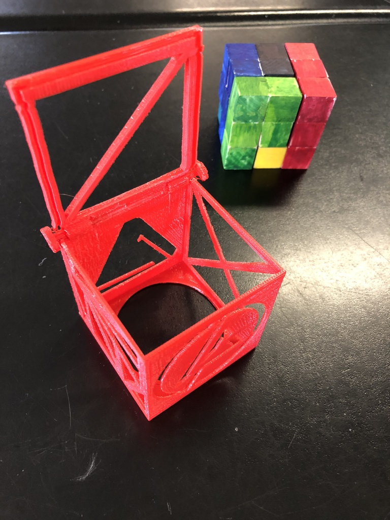 Puzzle cube container