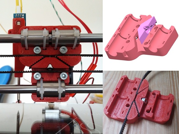 Redesigned Prusa i3 X carriage