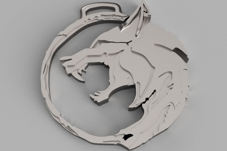 Netflix Witcher Logo Medallion Keychain