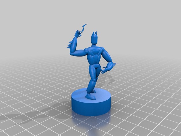 This is a Batman model for 3D printing, it requires support but i couldn't figure out where to put support