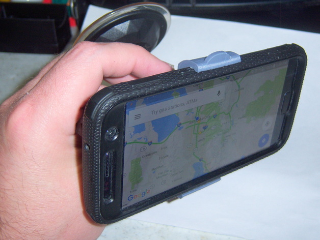 Samsung Galaxy S7 windshield mount w/external hard case