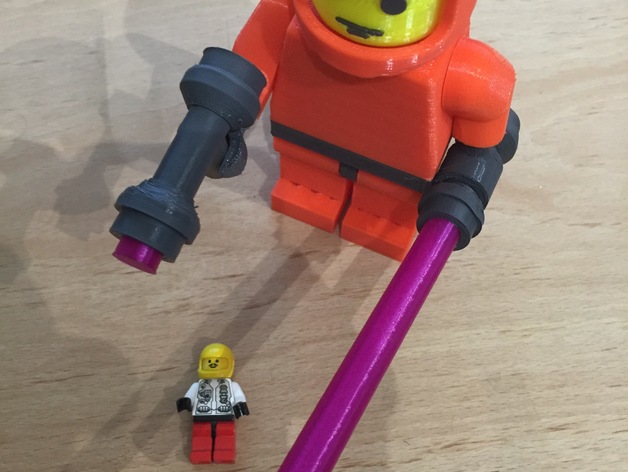 Giant MiniFig Ray Gun and Light Saber