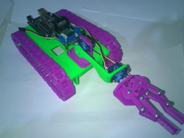 Arm for Arduino 3d printed modular tank chassis