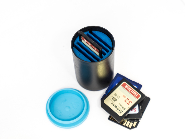 SD card holder insert for film canisters