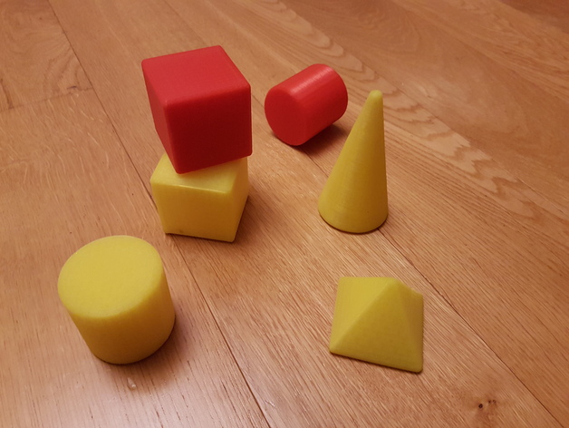 Collection of geometric shape toys