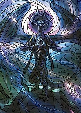 Nicol Bolas, Dragon-God - stained glass - litho