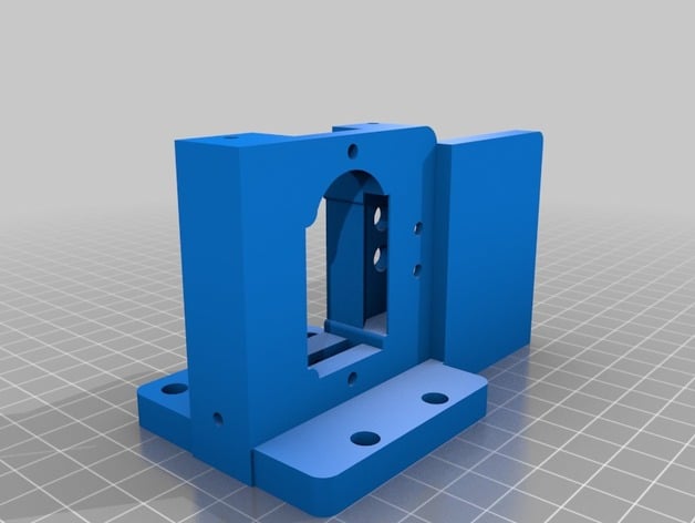 Bulldog XL Extruder mount for Prusa i3 (allows for use of fan supplied by RepRapDiscount)