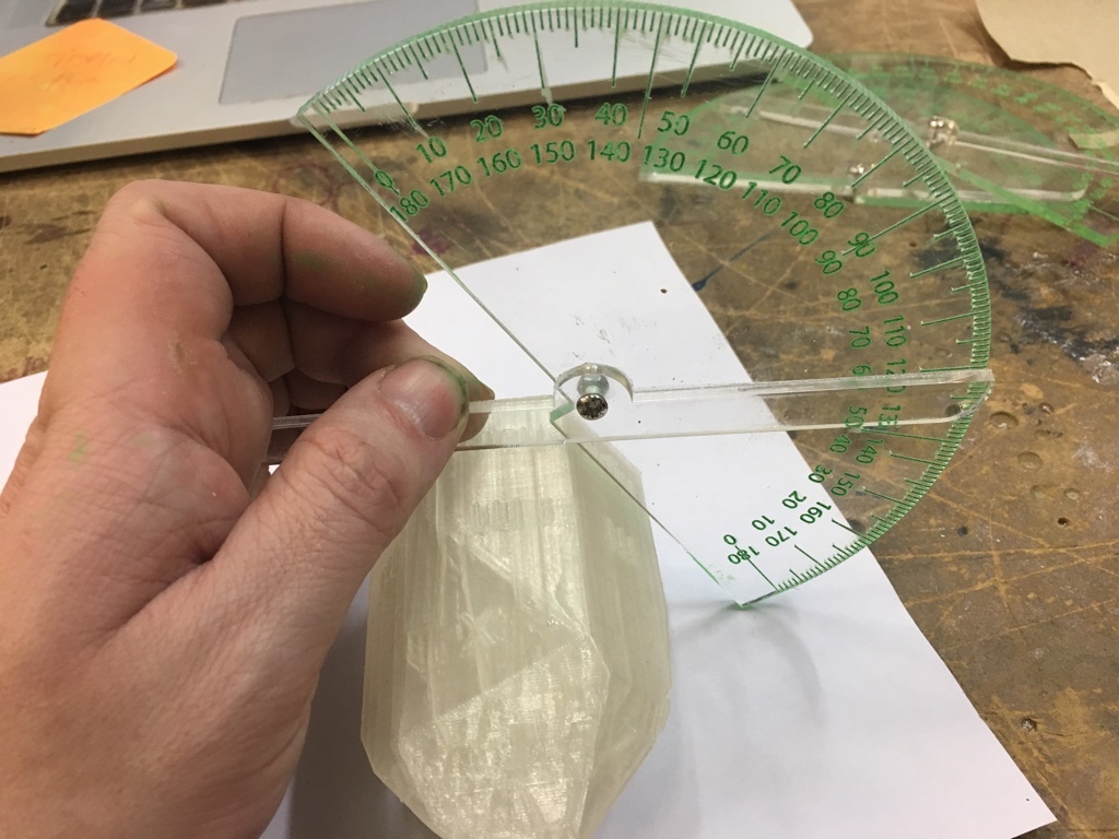 Lasercut contact goniometer for crystallography