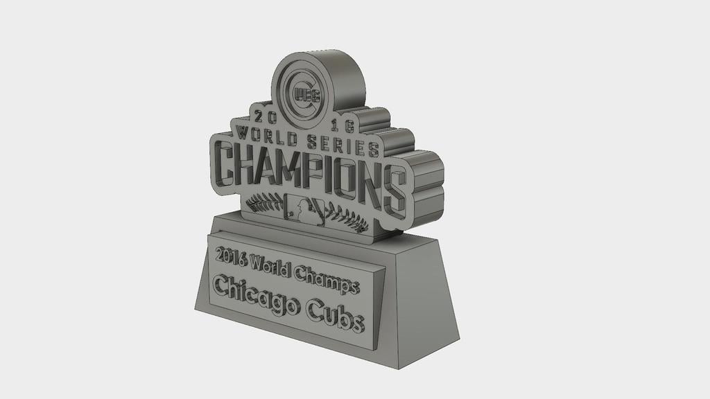 Chicago Cubs World Series Champs Trophy