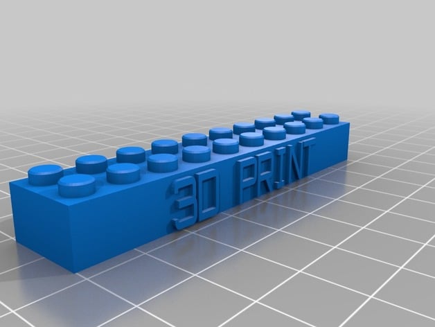 My Customized Lego Block Necklace/Keychain 3D PRINT
