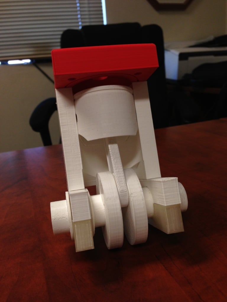 Movable 3D printed engine.