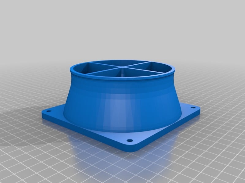 3D Printer Fume Fan / Duct Coupler 120mm fan to 4-inch duct