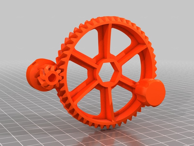 Ultimaker feeder gear mod (double helical)